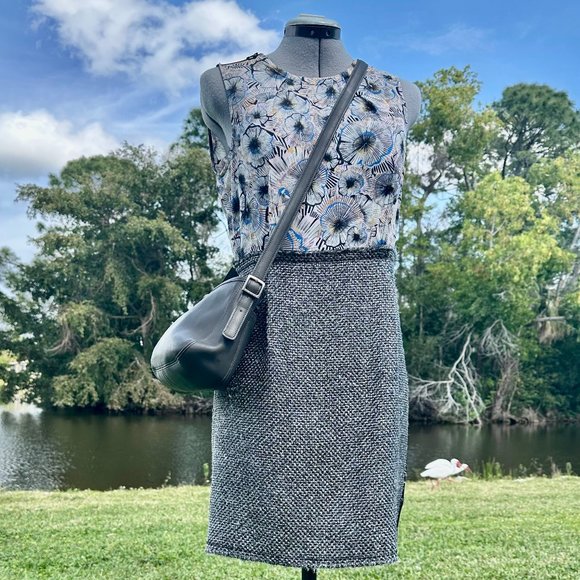 COACH Vintage Chelsea Zip Crossbody Bag Gray Leather Nickel Hardware 6000 EUC - Picture 3 of 16